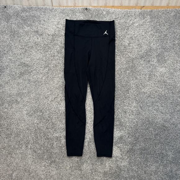 Jordan Leggings Womens Medium Black Tight Fit CU8360-010 High Rise Athletic Yoga - Picture 1 of 12